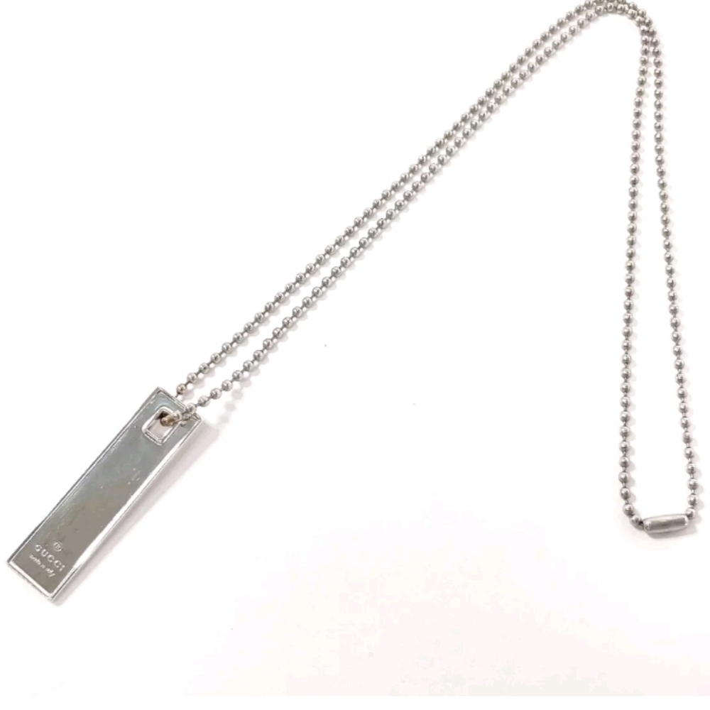 GUCCI Necklace Pendant Plate Pair/ unisex/ 2 Necklaces - Picture 2 of 6